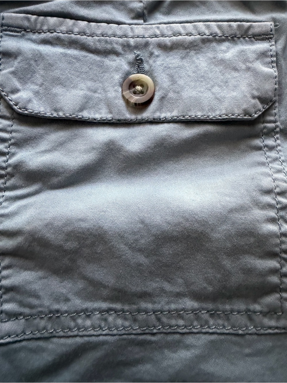 NEW NWT Sonoma Light Blue Gray Cargo Utility Women's Shorts 8 Pockets Straight - Picture 5 of 10